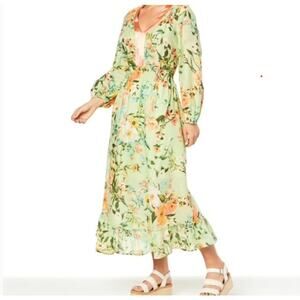 Aratta Silent Journey Elegant Cotton Pullover Maxi Dress - Size L